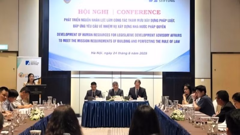 Hội nghị phát triển nguồn nhân lực làm công tác xây dựng pháp luật. (Ảnh: TL)