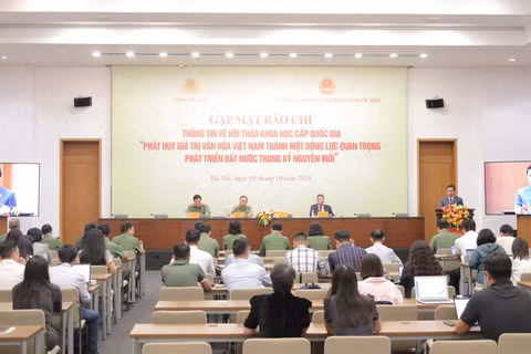 Toàn cảnh cuộc gặp mặt báo chí. (Ảnh: CTV)