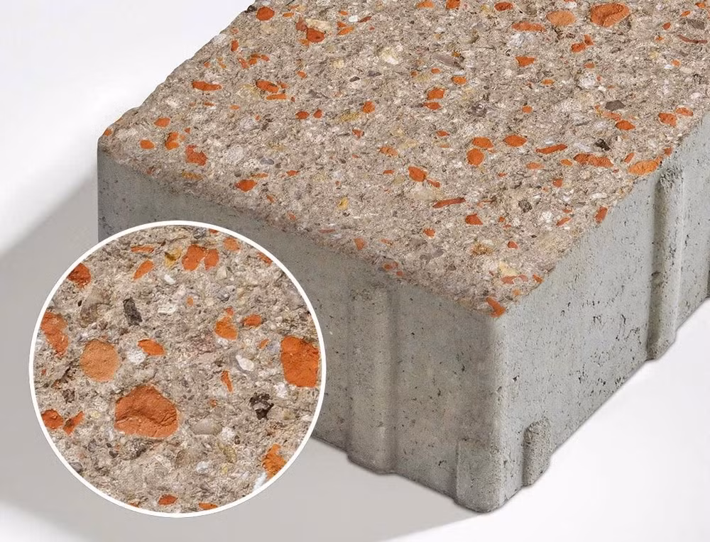 Một sản phẩm gạch tái chế từ chất thải xây dựng của Hà Lan. Ảnh: Chuyên gia cung cấp