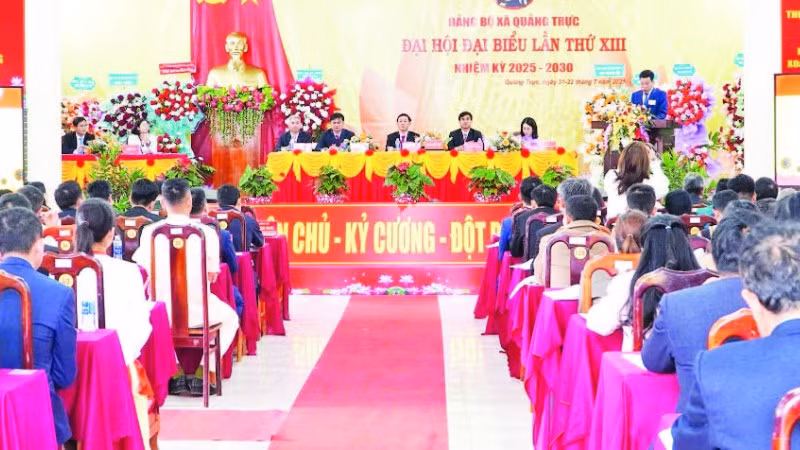 Đại hội đại biểu Đảng bộ xã Quảng Trực lần thứ XIII, nhiệm kỳ 2025 - 2030.