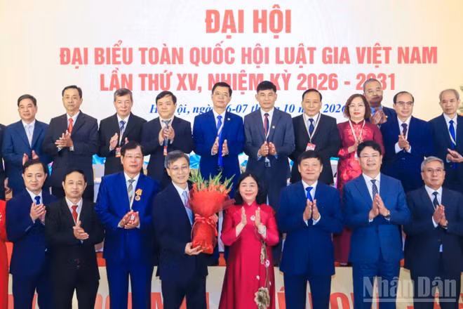 Khai mạc Đại hội Đại biểu toàn quốc Hội Luật gia Việt Nam lần thứ XV. (Ảnh: HÀ NHUNG)