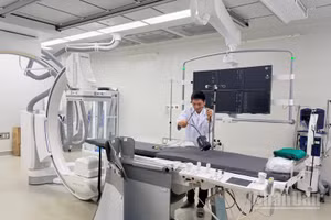 Các thiết bị tại phòng Đơn nguyên tim mạch can thiệp.