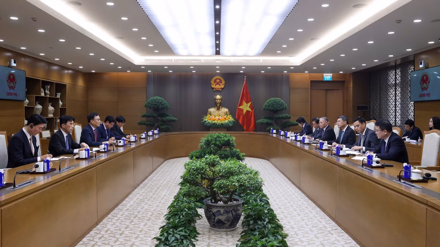 Quang cảnh buổi tiếp. (Ảnh: Nhật Bắc/VGP)