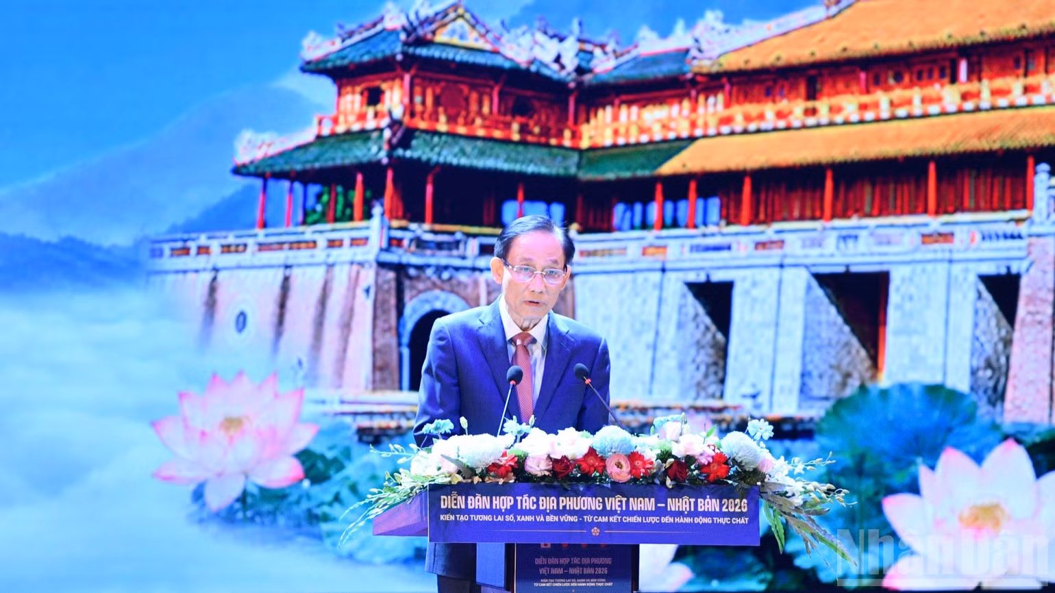 Bộ trưởng Ngoại giao Lê Hoài Trung phát biểu ý kiến tại Diễn đàn. (Ảnh: THANH GIANG)