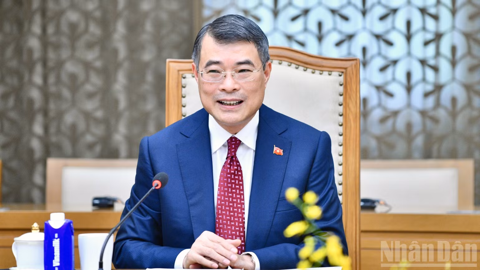 Thủ tướng Chính phủ Lê Minh Hưng phát biểu ý kiến tại buổi tiếp. (Ảnh: THANH GIANG)