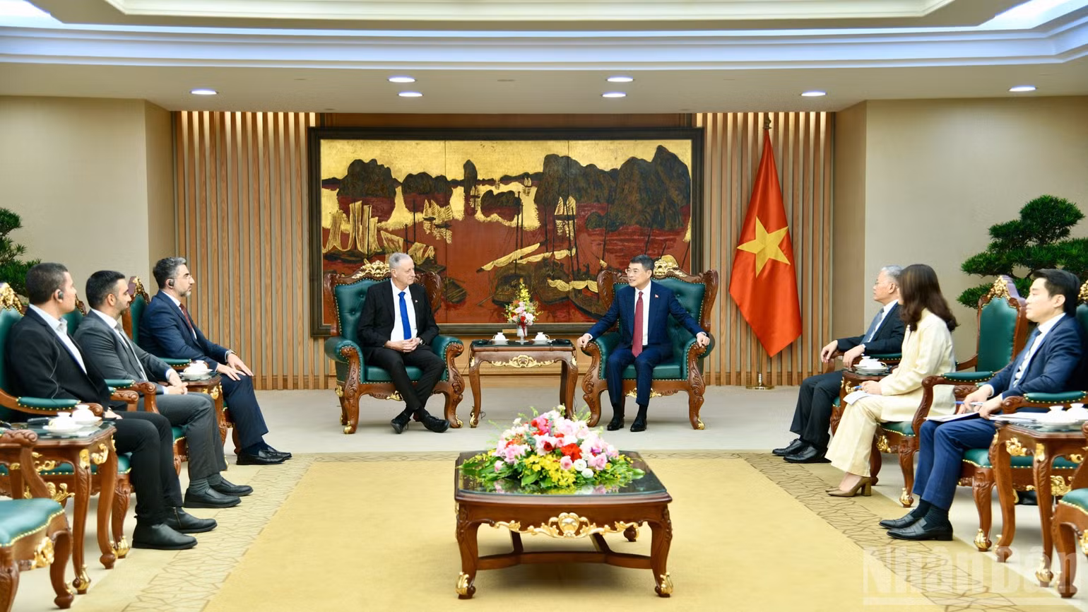 Quang cảnh buổi tiếp. (Ảnh: THANH GIANG)