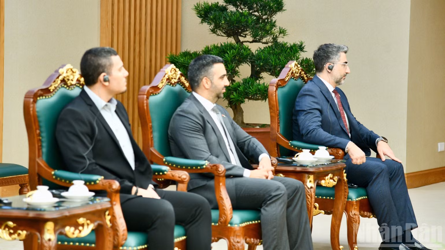Đoàn đại biểu Đại sứ quán Israel tại Việt Nam tham dự buổi tiếp. (Ảnh: THANH GIANG)