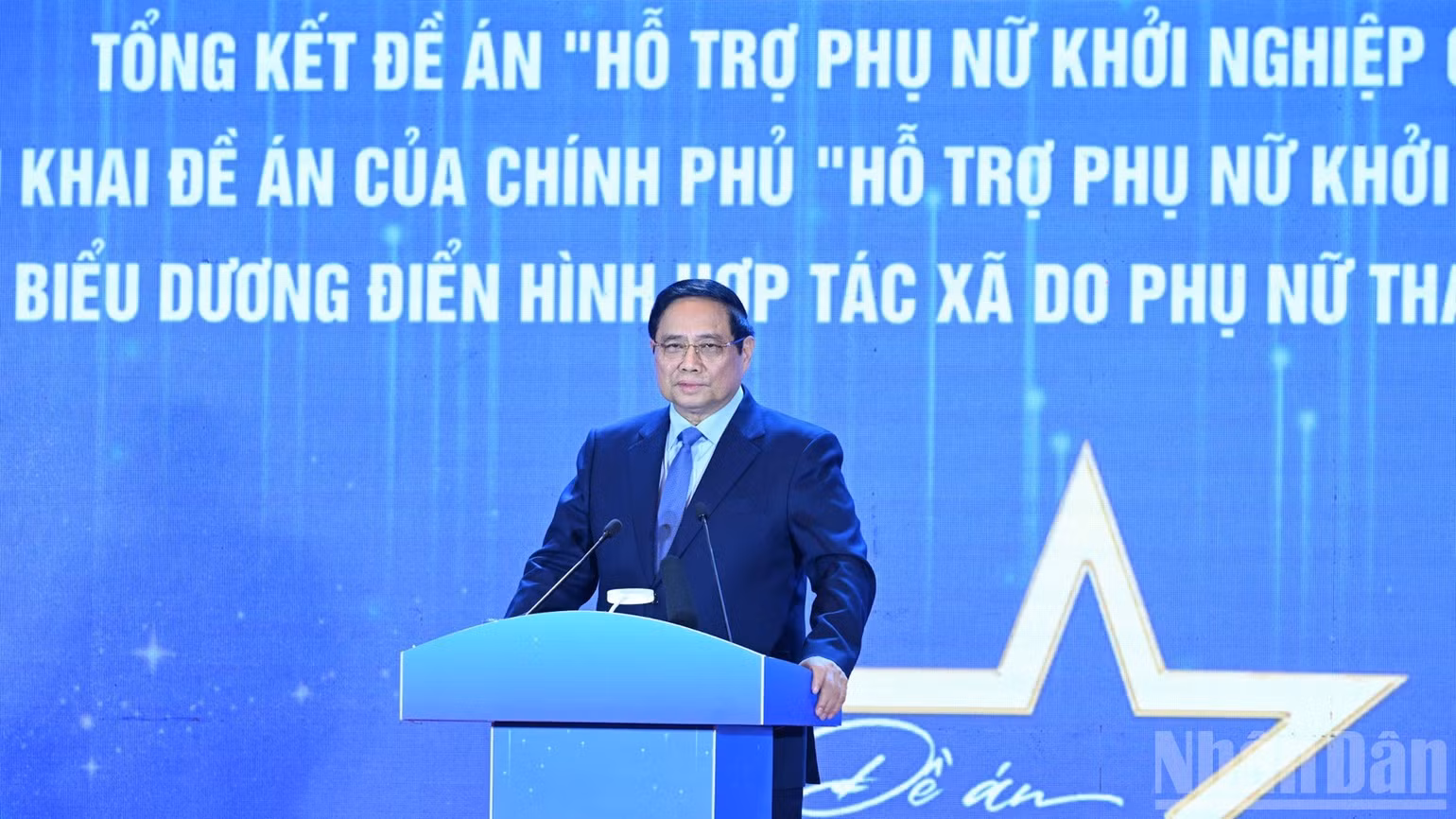 Thủ tướng Phạm Minh Chính phát biểu ý kiến tại hội nghị. (Ảnh: TRẦN HẢI)