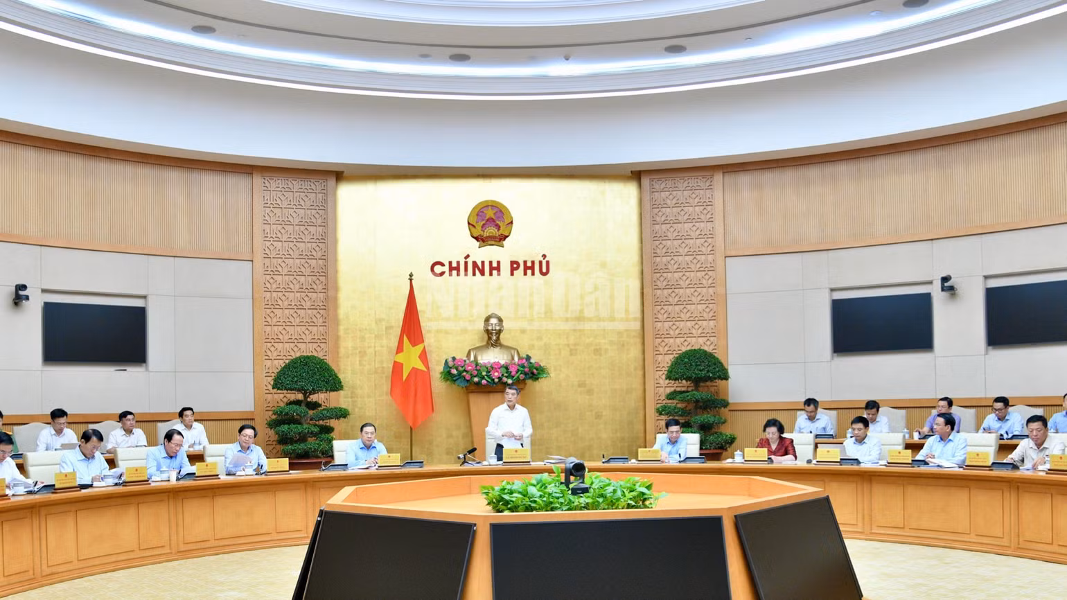 Quang cảnh cuộc họp. (Ảnh: THANH GIANG)