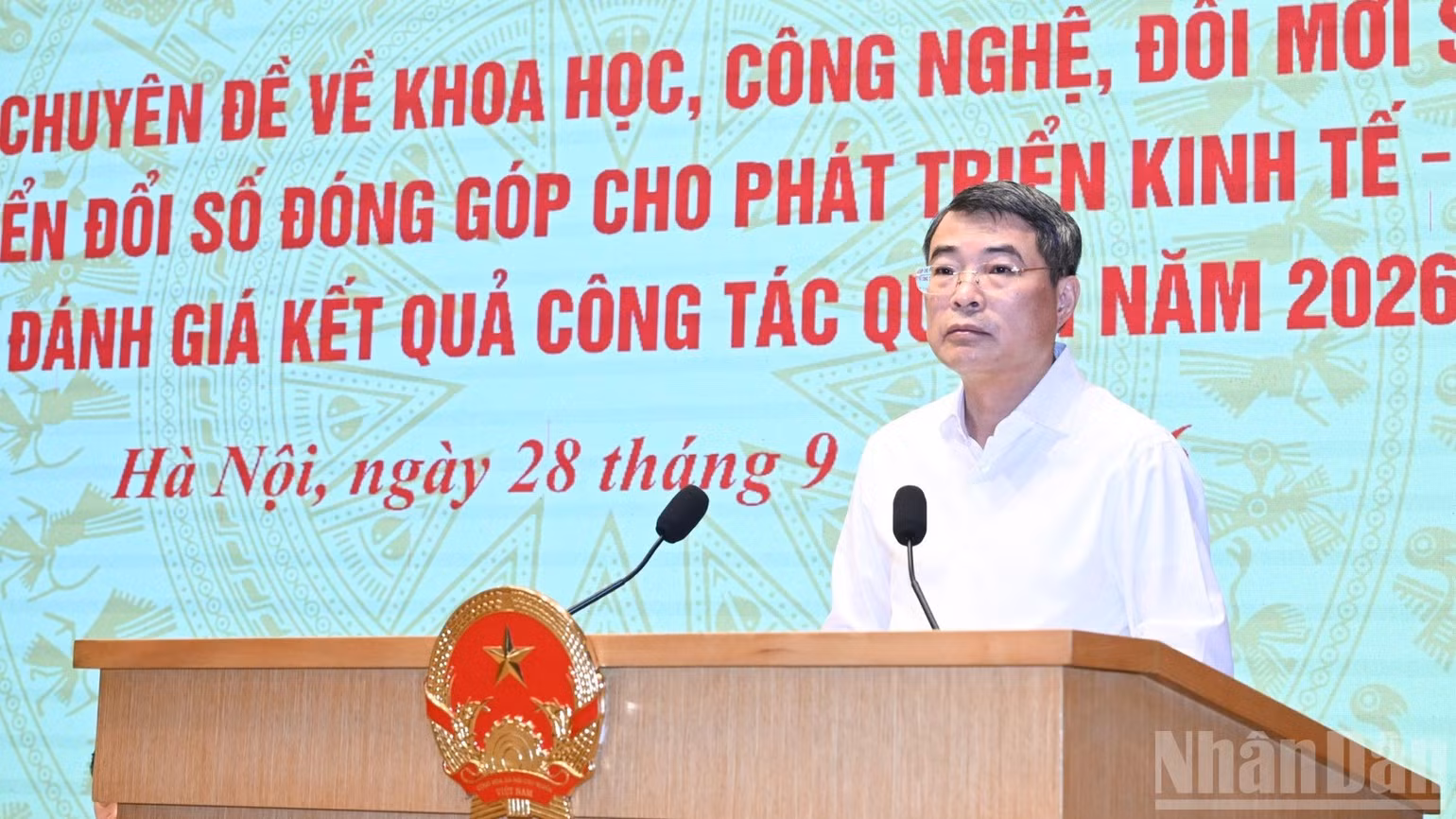 Thủ tướng Chính phủ Lê Minh Hưng phát biểu ý kiến tại phiên họp của Ban Chỉ đạo Trung ương. (Ảnh: TRẦN HẢI)