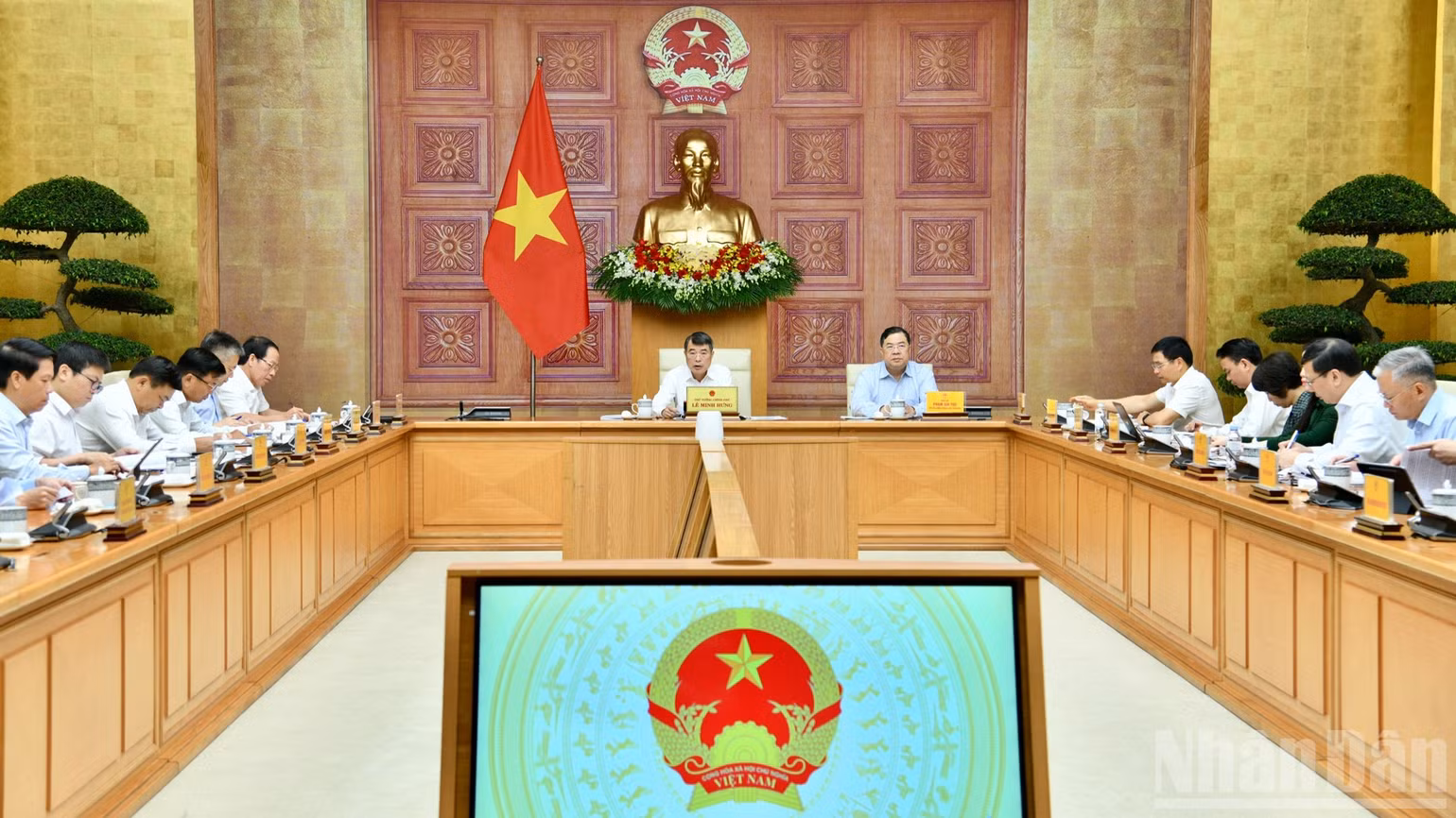 Quang cảnh cuộc họp. (Ảnh: THANH GIANG)