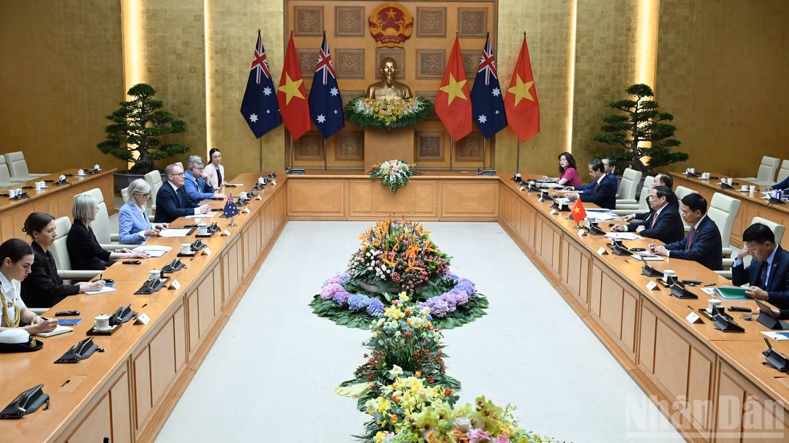Quang cảnh buổi hội kiến. (Ảnh: TRẦN HẢI)