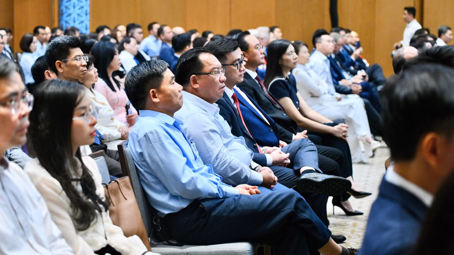 Các doanh nghiệp trong nước tham dự hội nghị. (Ảnh: THANH GIANG)