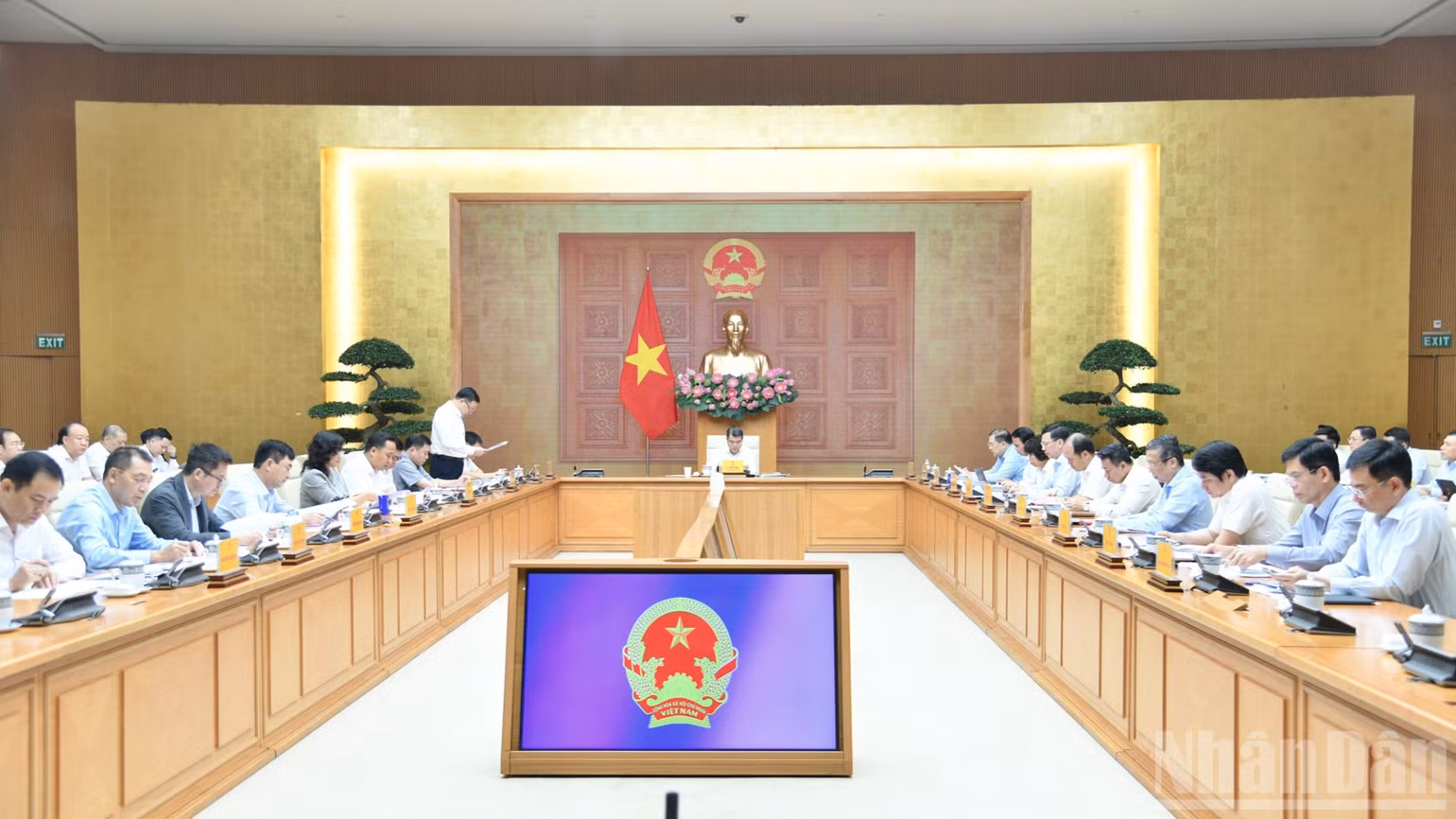 Quang cảnh cuộc làm việc. (Ảnh: THANH GIANG)