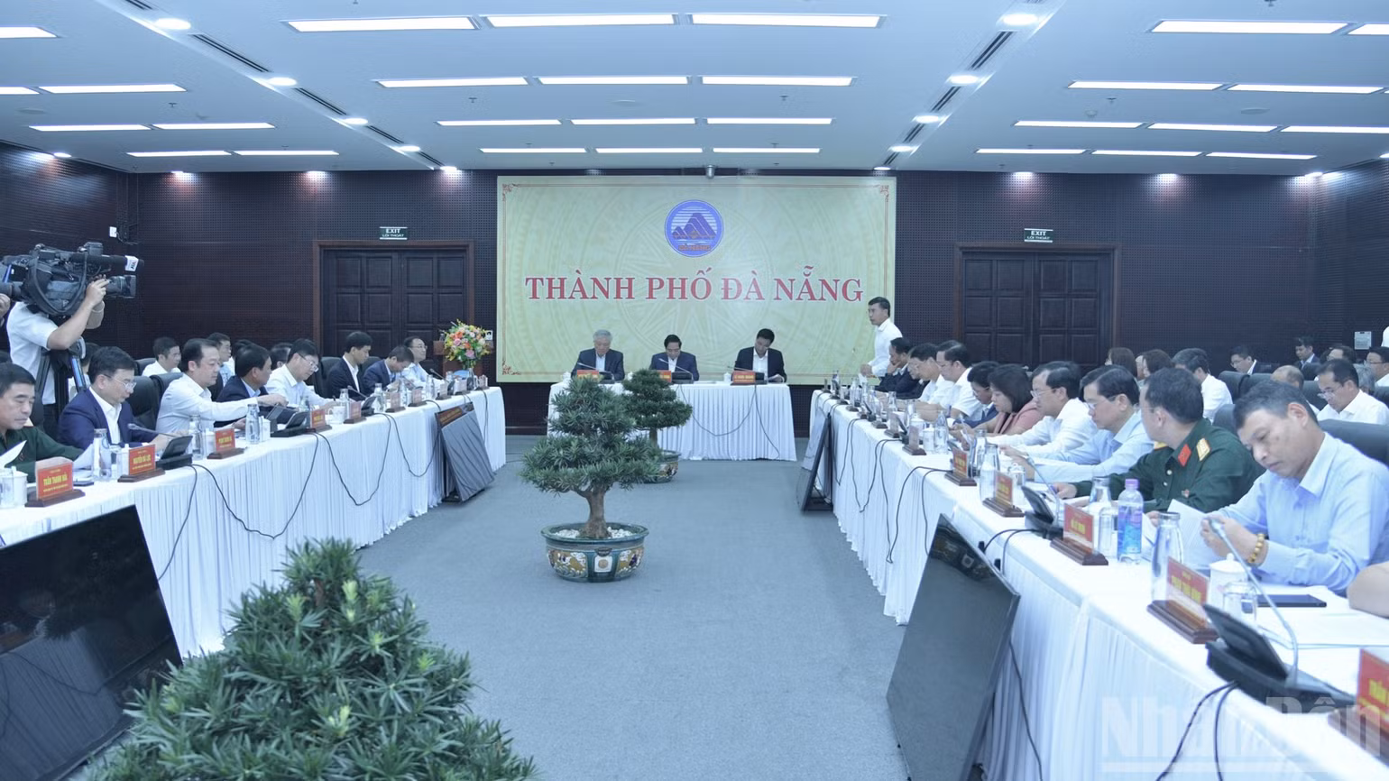 Quang cảnh buổi làm việc. (Ảnh: Thanh Giang)