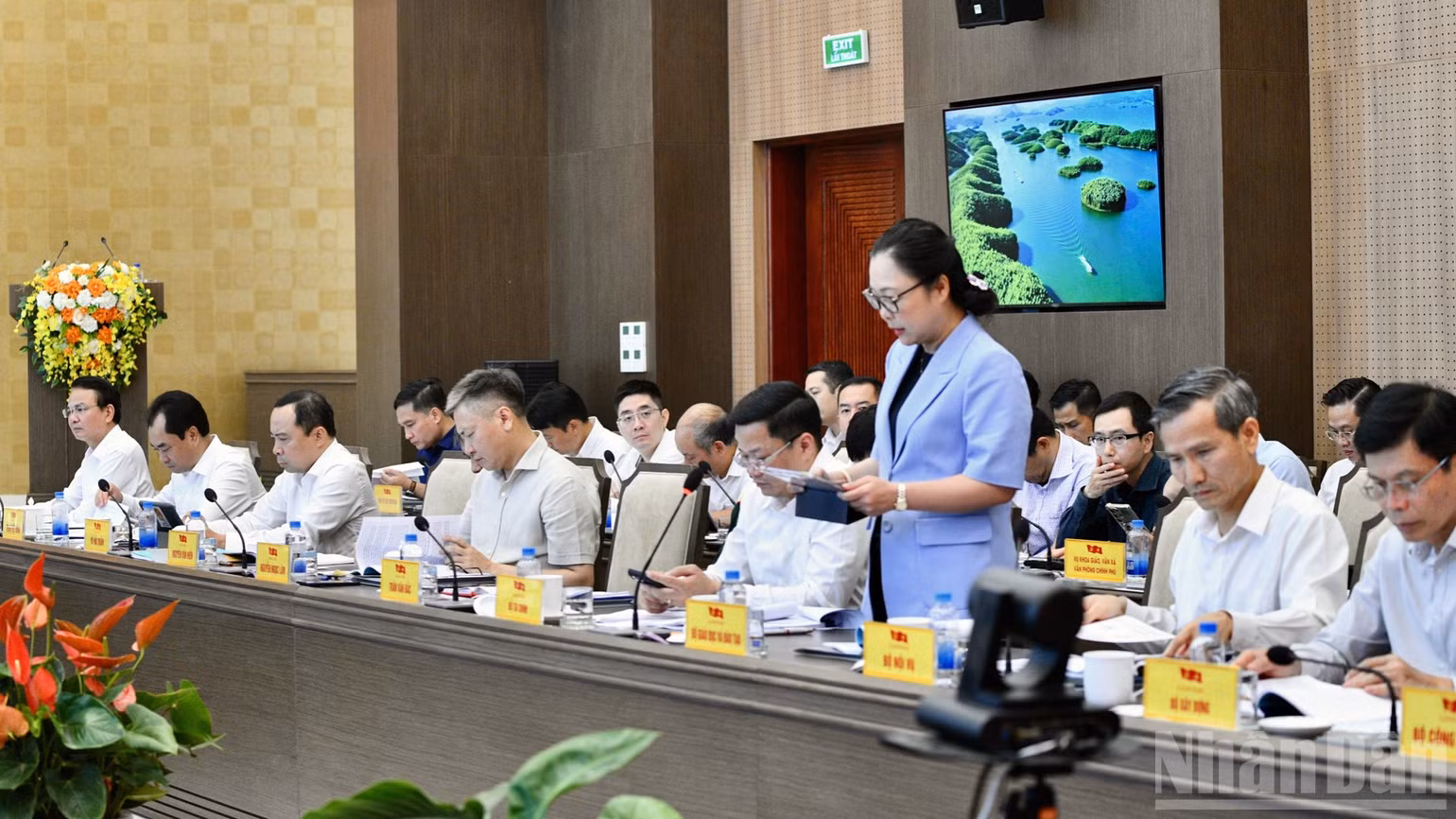 Lãnh đạo các bộ, ngành Trung ương tham dự cuộc làm việc. (Ảnh: THANH GIANG)