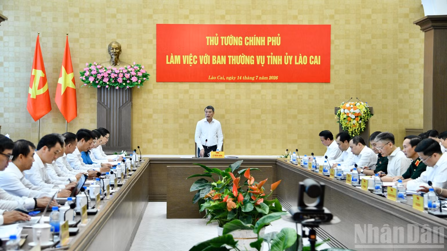 Quang cảnh cuộc làm việc. (Ảnh: Thanh Giang)