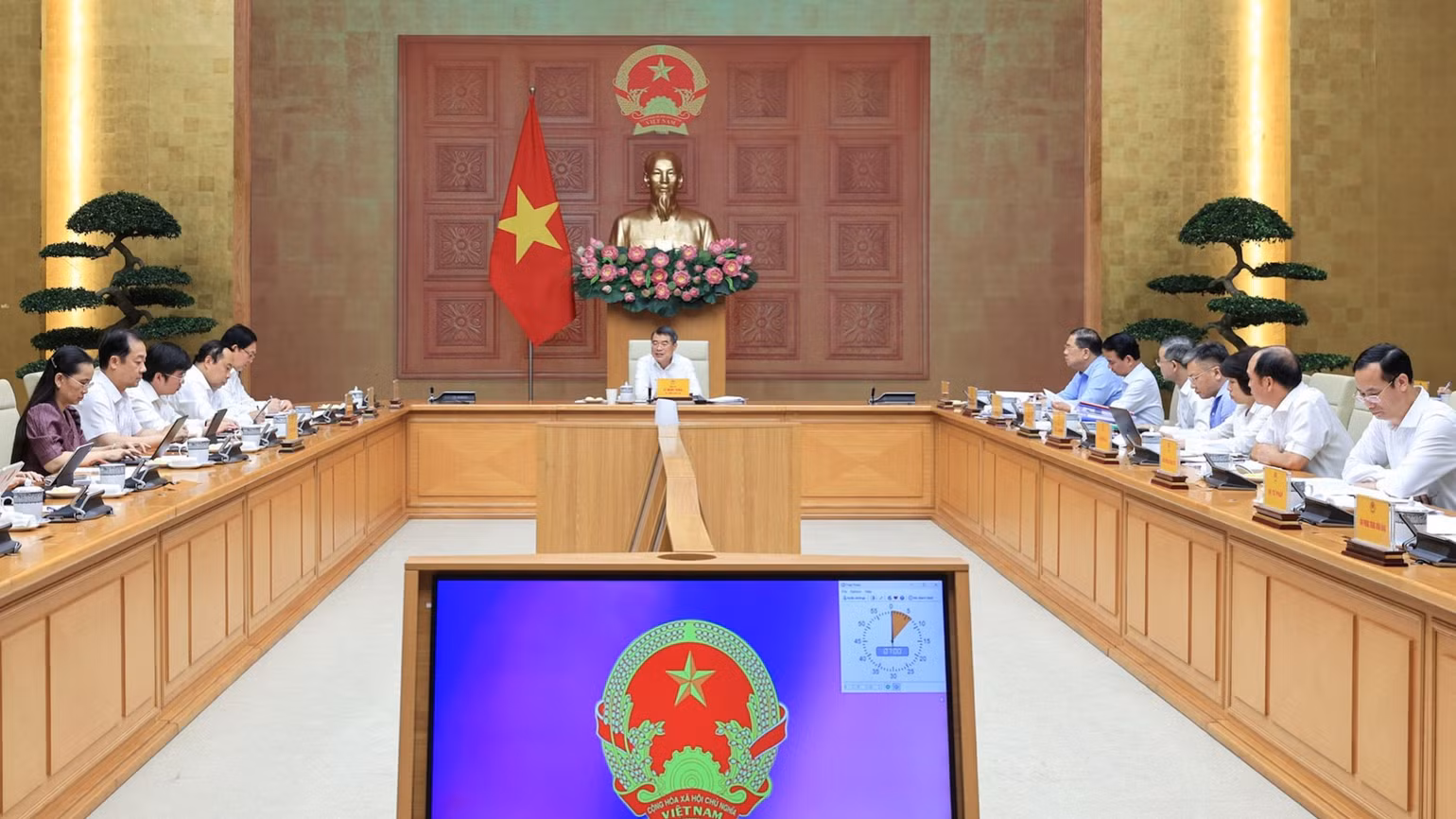 Quang cảnh cuộc làm việc. (Ảnh: VGP/Nhật Bắc)