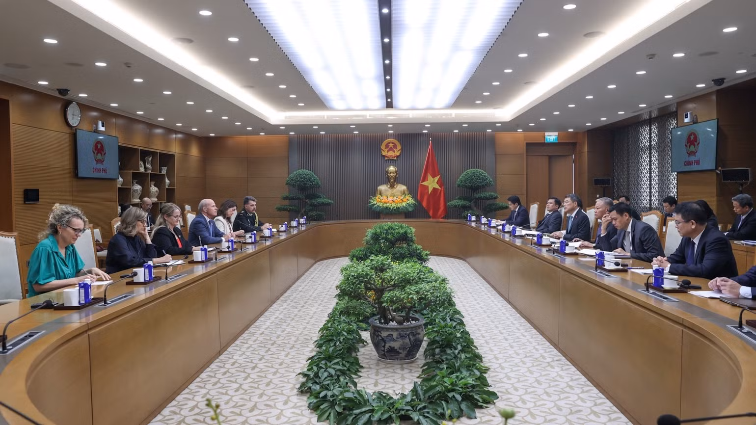 Quang cảnh buổi tiếp. (Ảnh: Nhật Bắc/VGP)