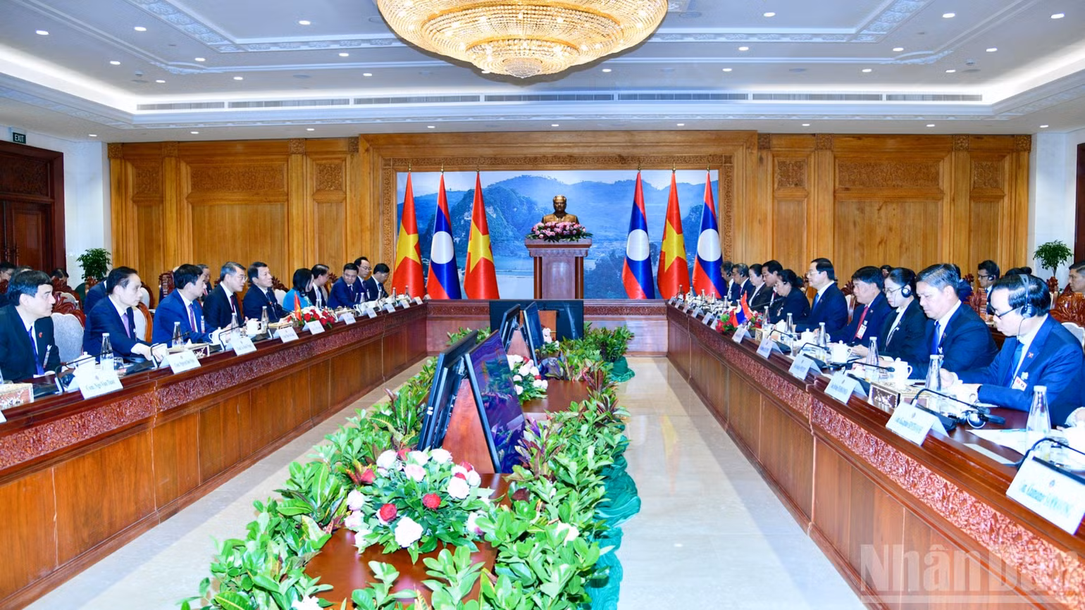 Quang cảnh buổi hội kiến. (Ảnh: THANH GIANG)
