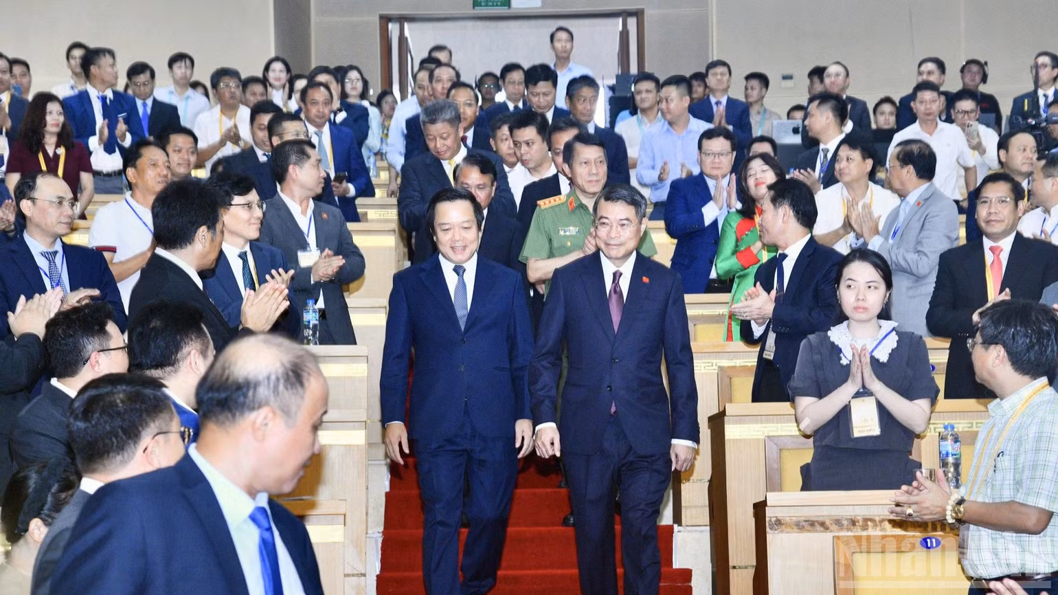 Thủ tướng Chính phủ Lê Minh Hưng tới dự Hội nghị công bố Quy hoạch tỉnh Hưng Yên thời kỳ 2021-2030, tầm nhìn đến năm 2050. (Ảnh: THANH GIANG)