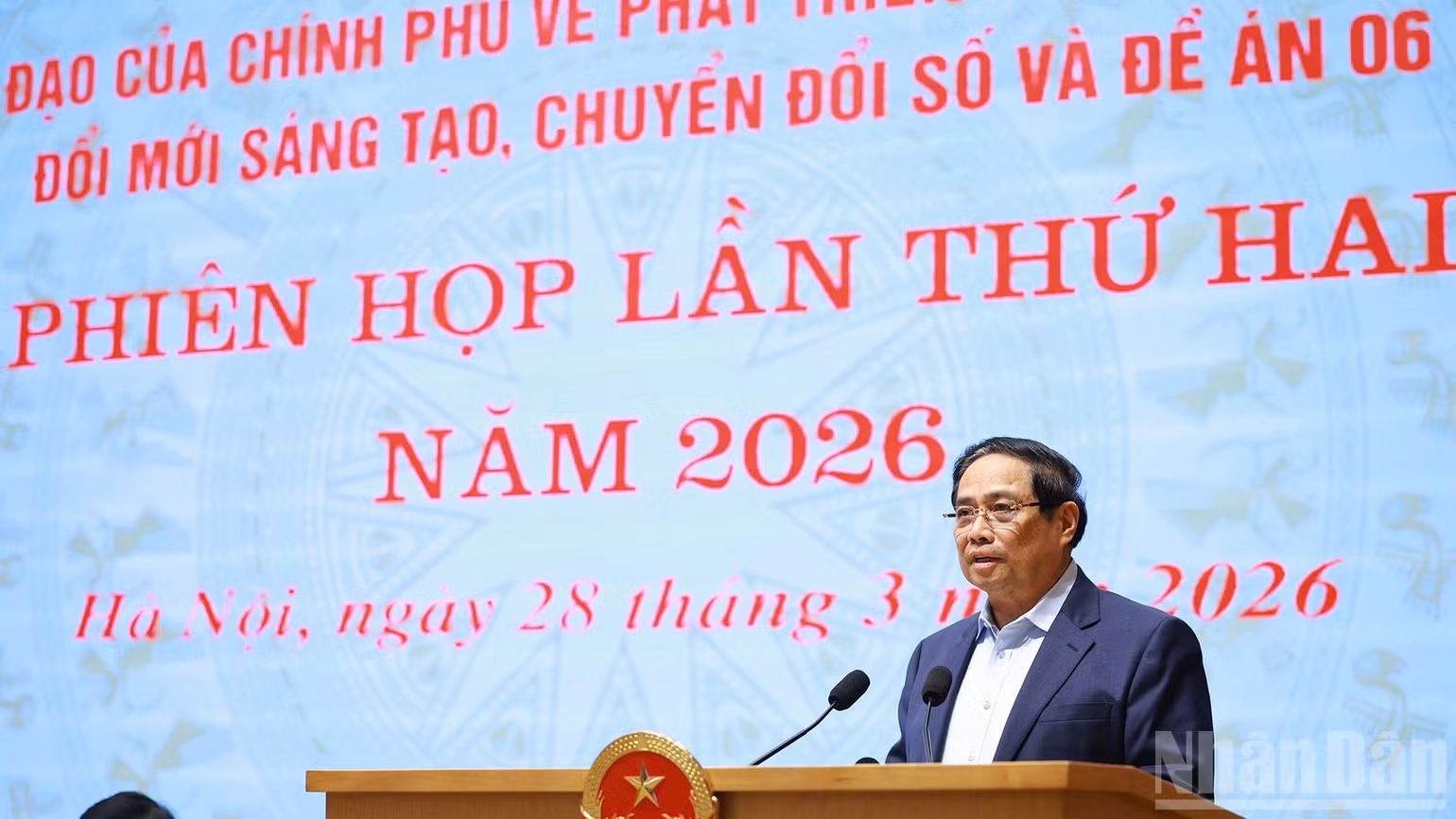 Thủ tướng Phạm Minh Chính phát biểu ý kiến tại Phiên họp. (Ảnh: Trần Hải)