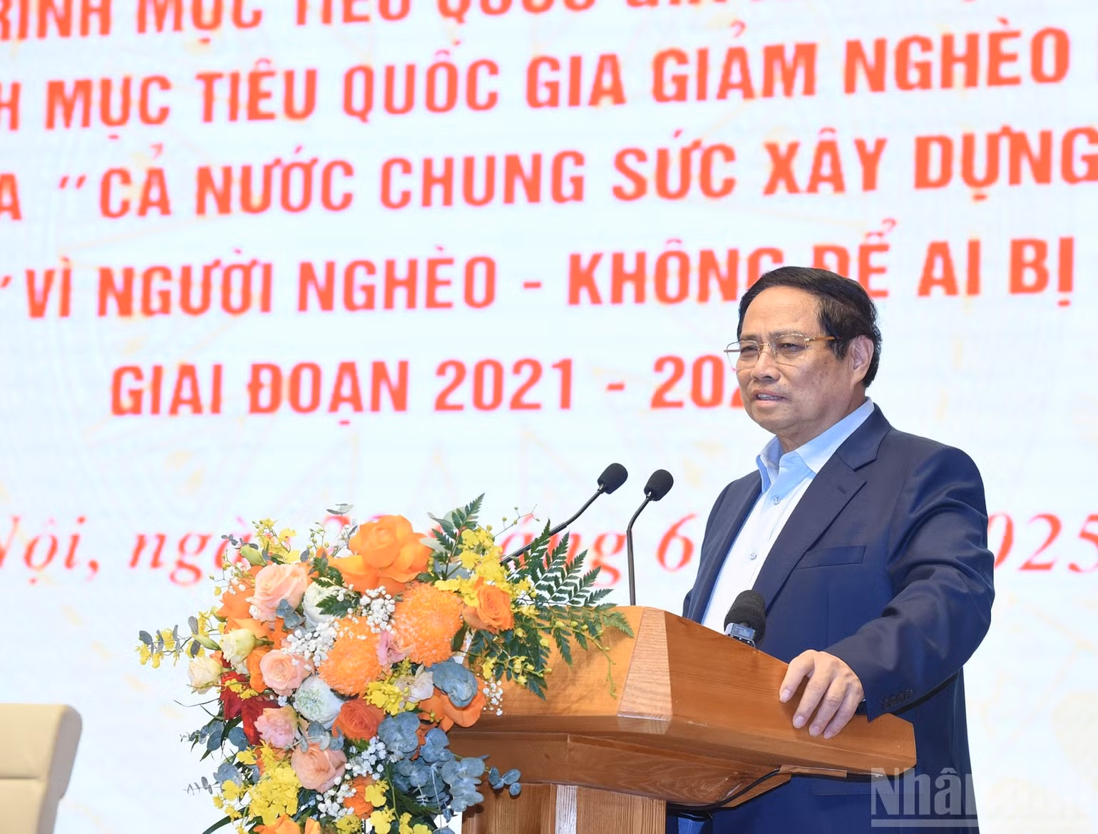 Thủ tướng Chính phủ Phạm Minh Chính phát biểu ý kiến chỉ đạo Hội nghị tổng kết. (Ảnh: TRẦN HẢI)