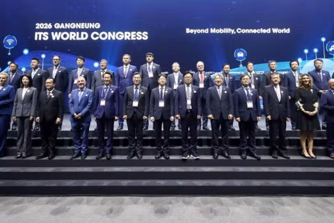 Lễ khai mạc Hội nghị Giao thông thông minh (ITS) thế giới năm 2026 tại Hàn Quốc. (Ảnh: TRUNG THÀNH)