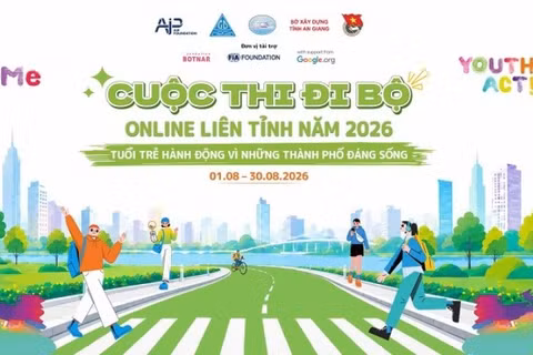 Pa-nô cuộc thi đi bộ online liên tỉnh năm 2026. (Ảnh: Tổ chức AIP cung cấp)
