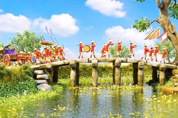 Cảnh phim “Trạng Quỳnh thời nhí nhố”.