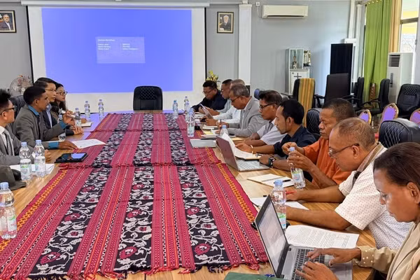 Quang cảnh buổi làm việc. (Ảnh: Đại sứ quán Việt Nam tại Timor-Leste cung cấp)