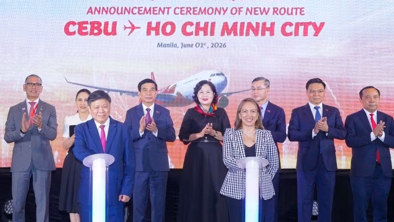 Vietjet công bố đường bay thẳng Thành phố Hồ Chí Minh-Cebu (Philippines), tiếp tục mở rộng mạng bay quốc tế và tăng cường giao lưu trong ASEAN.