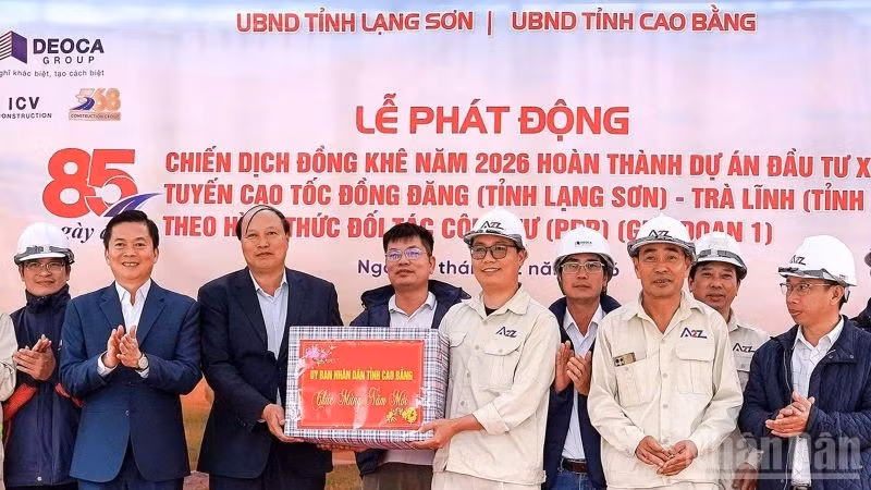 Phát động chiến dịch Đông Khê năm 2026 phấn đấu hoàn thành dự án đường cao tốc Đồng Đăng-Trà Lĩnh vào dịp sinh nhật Bác Hồ tới đây.