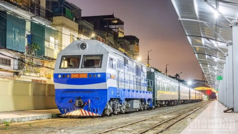 Tàu đường sắt liên vận Việt Nam-Trung Quốc.
