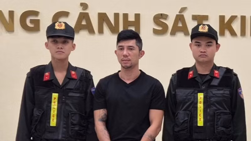 Bị can Lương Bằng Quang tại cơ quan công an. (Ảnh: Công an cung cấp)