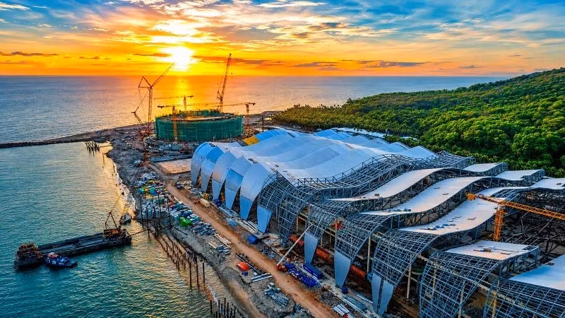 Trung tâm Hội nghị APEC tại Phú Quốc đang trong giai đoạn hoàn thiện.