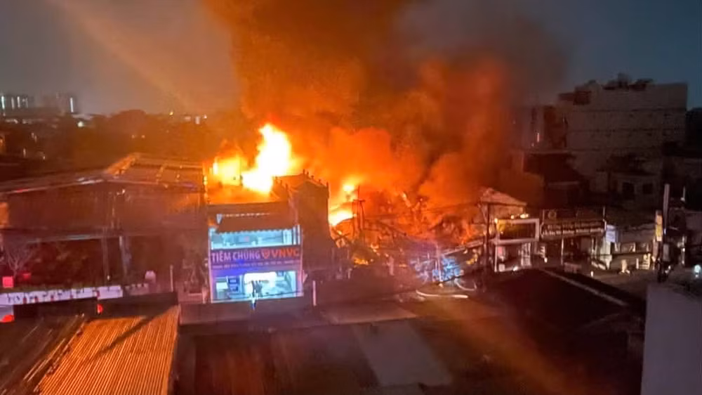 Hiện trường vụ cháy. (Ảnh: CTV)