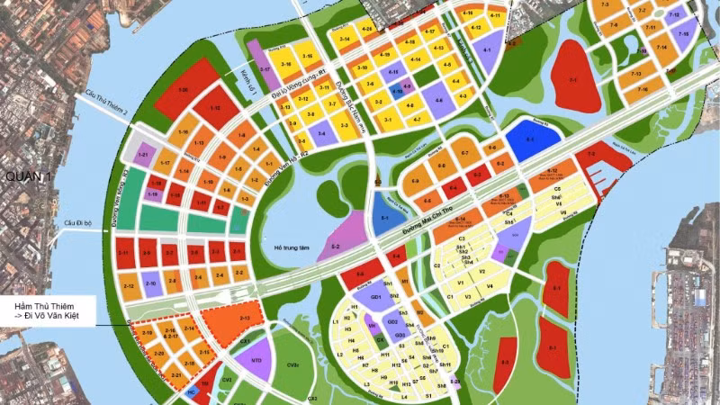 Quy hoạch Khu đô thị mới Thủ Thiêm. (Ảnh: khudothithuthiem.vn)