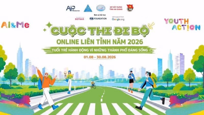 Pa-nô cuộc thi đi bộ online liên tỉnh năm 2026. (Ảnh: Tổ chức AIP cung cấp)