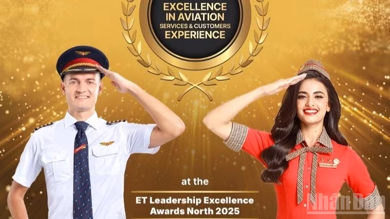Hãng hàng không Vietjet nhận giải thưởng “Xuất sắc về dịch vụ hàng không và trải nghiệm khách hàng” tại ET Leadership Excellence Awards 2025, một trong những giải thưởng uy tín hàng đầu tại quốc gia 1,4 tỷ dân Ấn Độ.