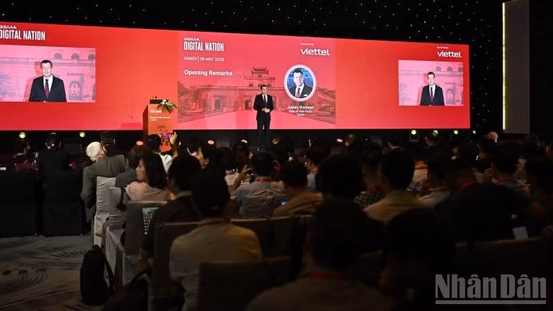 Toàn cảnh Hội nghị Quốc gia số Hà Nội 2026 do GSMA tổ chức.