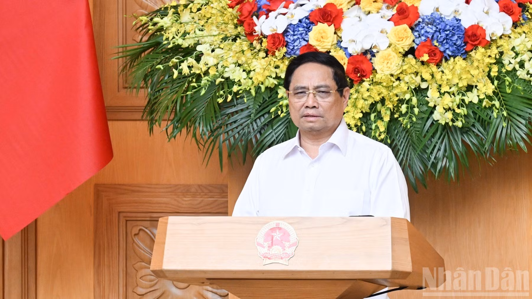 Thủ tướng Phạm Minh Chính phát biểu ý kiến tại phiên họp.