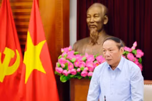 Đồng chí Nguyễn Văn Hùng, Ủy viên Trung ương Đảng, Bộ trưởng Văn hóa, Thể thao và Du lịch phát biểu tại phiên họp. (Ảnh: Bộ Văn hóa, Thể thao và Du lịch cung cấp)