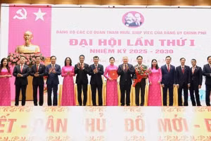 Quang cảnh Đại hội Đảng bộ các cơ quan tham mưu, giúp việc của Đảng ủy Chính phủ lần thứ nhất (nhiệm kỳ 2025-2030) diễn ra sáng 12/6.