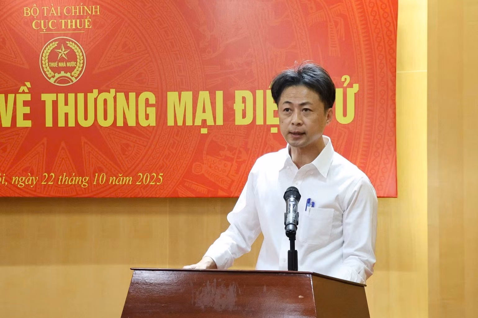 Ông Noguchi Daisuke, đại diện JICA (Nhật Bản) phát biểu tại khóa học