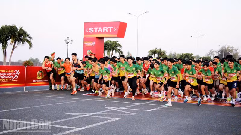 Các vận động viên xuất phát. 