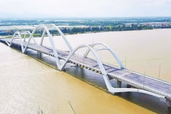 Cầu Nhật Lệ 3 đã hoàn thành phần đầu và đường dẫn phía tây.