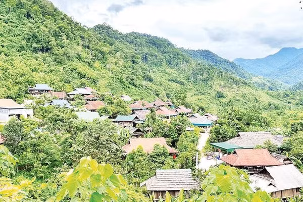 Một góc bản Thái cổ Mường Đán.
