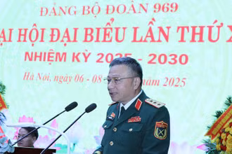 Thượng tướng Lê Quang Minh phát biểu chỉ đạo tại Đại hội. (Ảnh: DUY LINH)