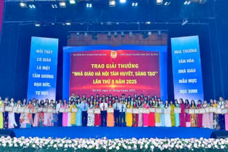 Trao Giải thưởng "Nhà giáo Hà Nội tâm huyết, sáng tạo" năm 2025.